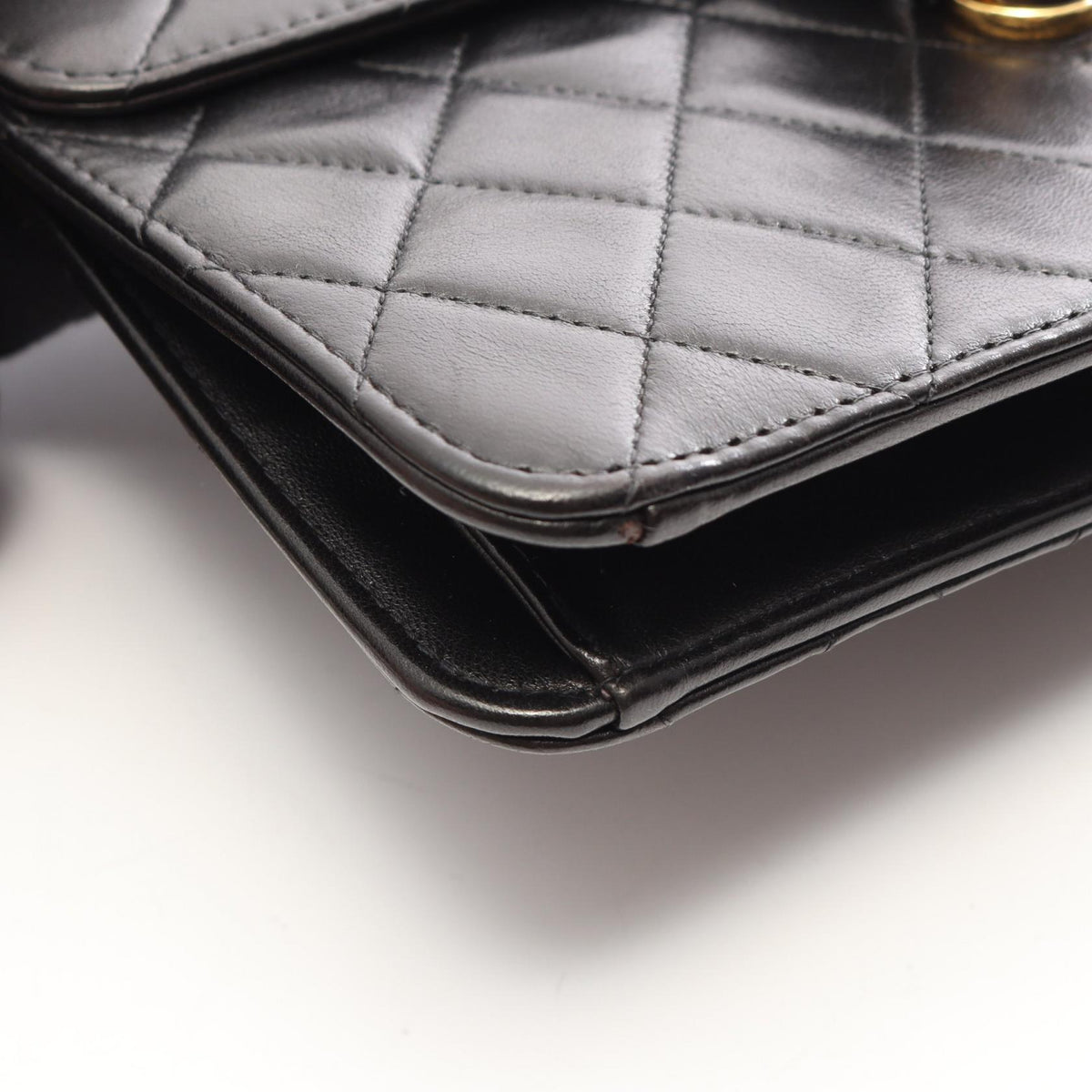 CHANEL Quilted Single Flap Bag Black