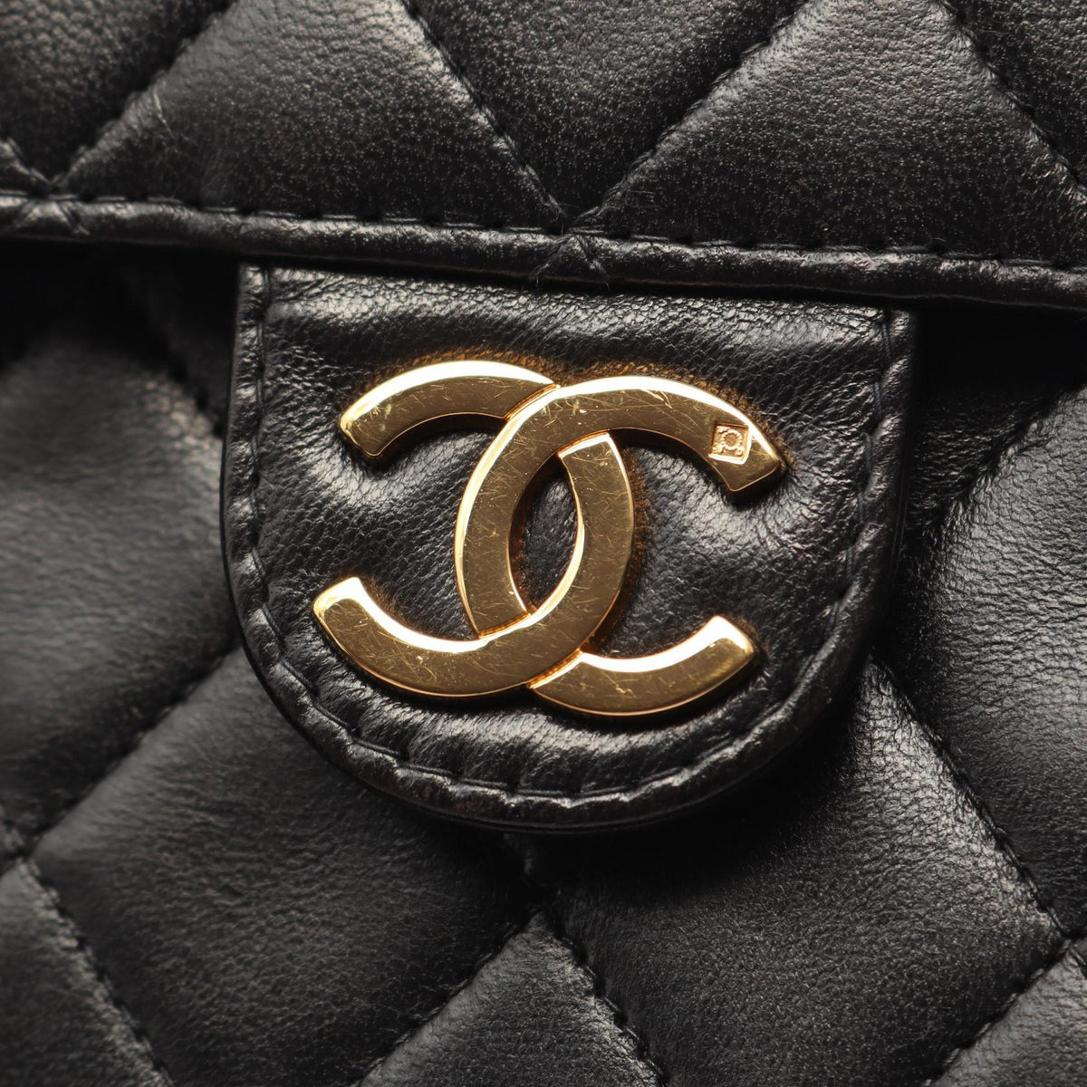 CHANEL Quilted Single Flap Bag Black