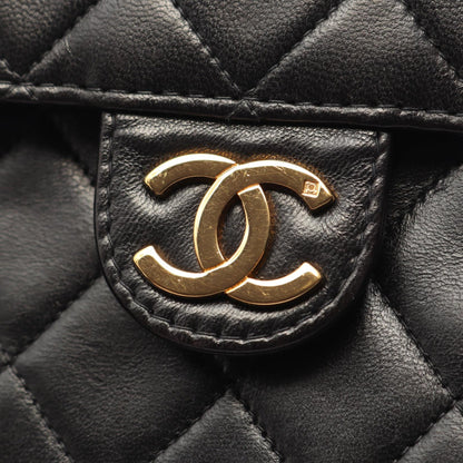 CHANEL Quilted Single Flap Bag Black