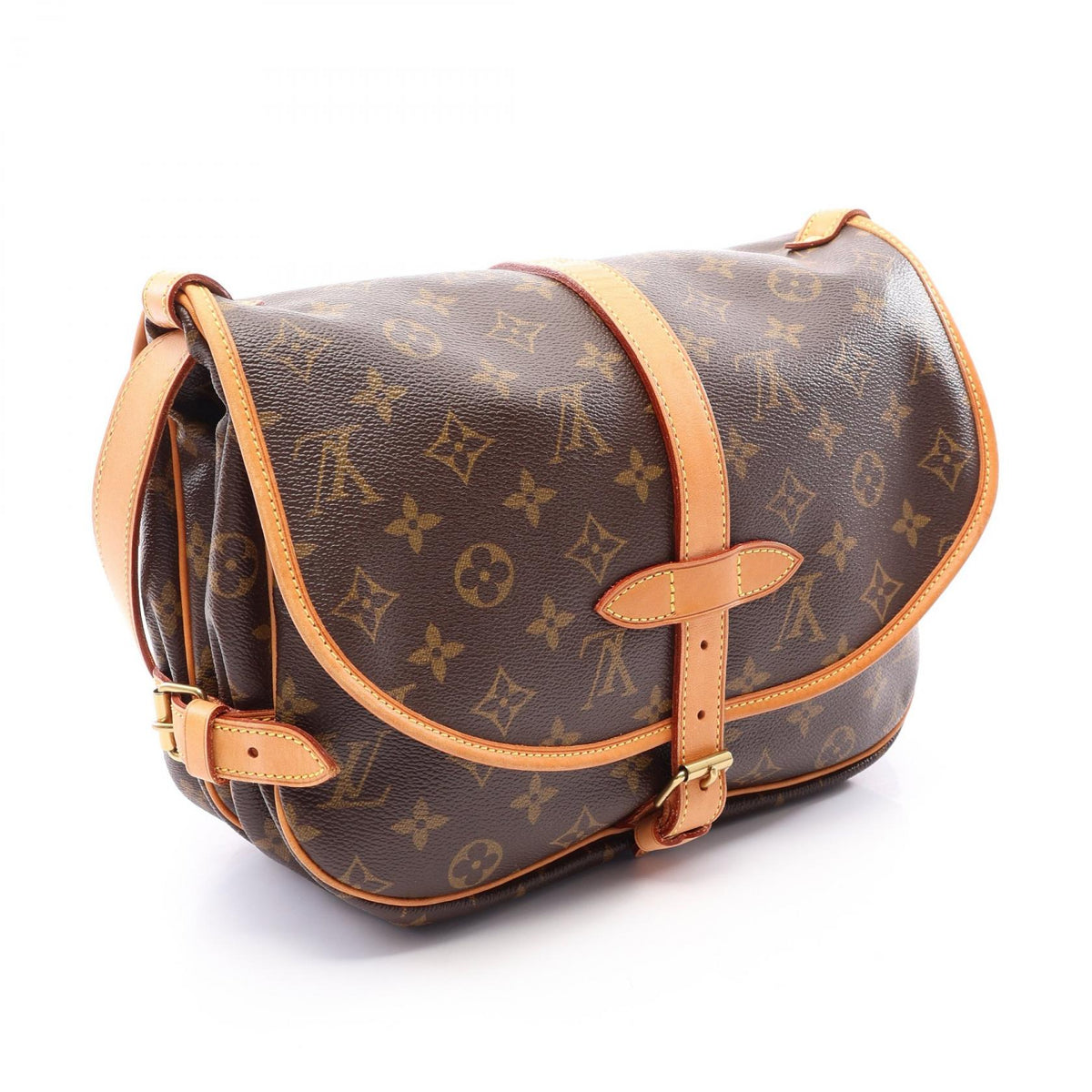 LOUIS VUITTON Saumur 30 Monogram Bag Brown