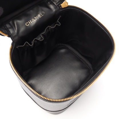 CHANEL Coco Mark Caviar Skin Bag Black