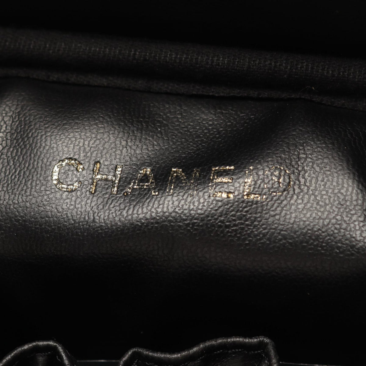 CHANEL Coco Mark Caviar Skin Bag Black