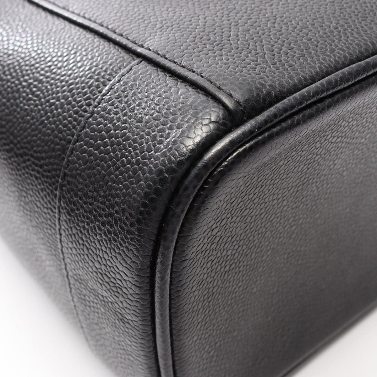 CHANEL Coco Mark Caviar Skin Bag Black