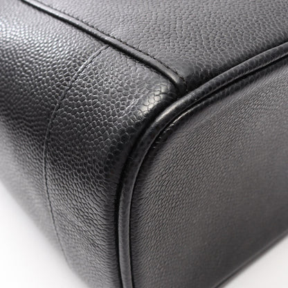 CHANEL Coco Mark Caviar Skin Bag Black