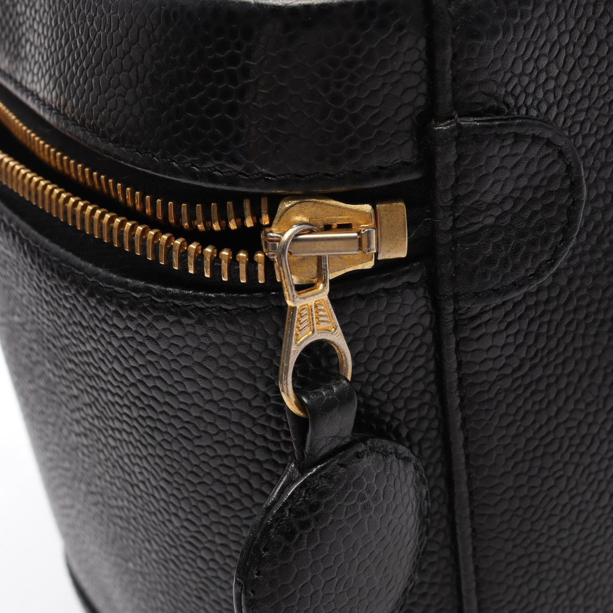 CHANEL Coco Mark Caviar Skin Bag Black