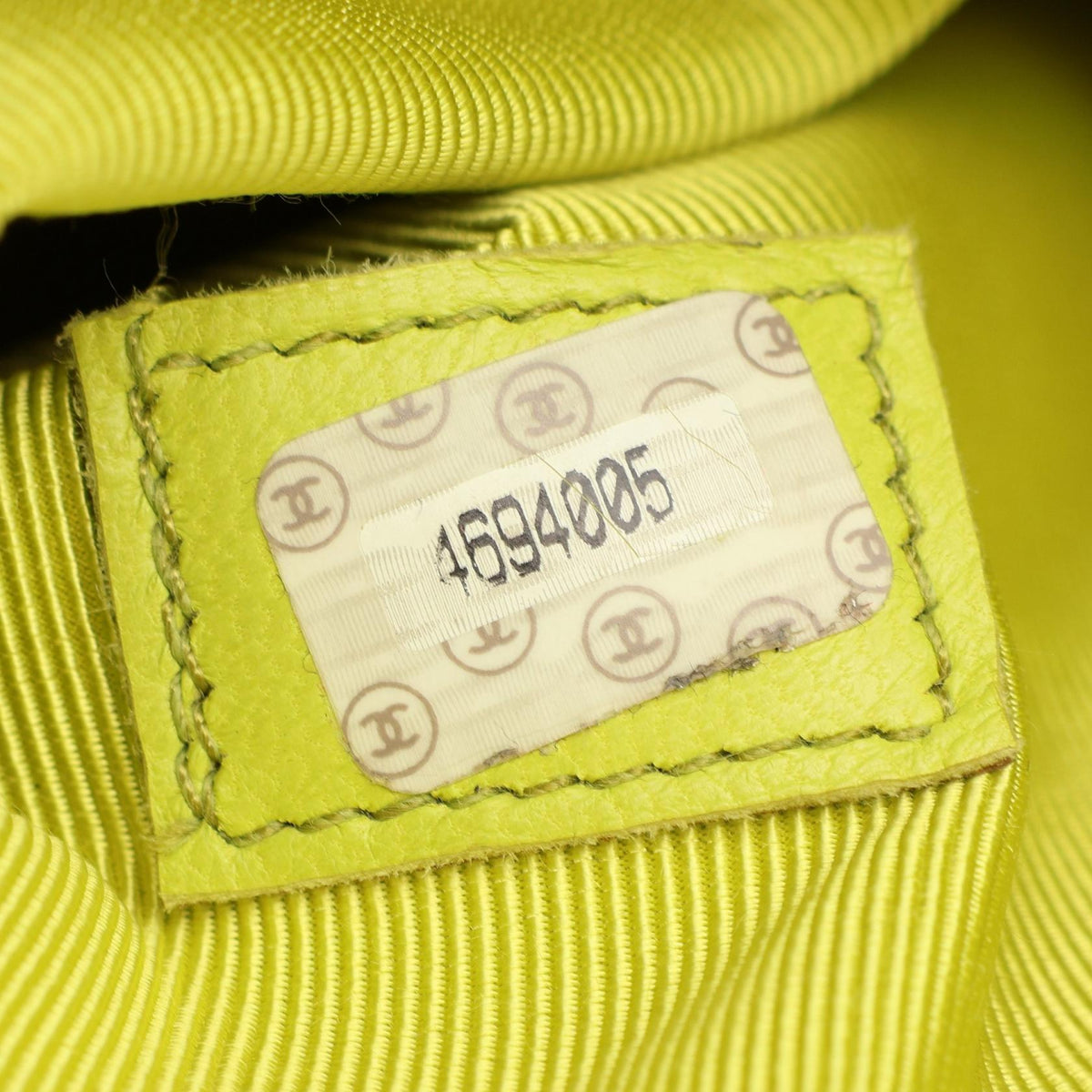 CHANEL Coco Mark Caviar Backpack Yellow