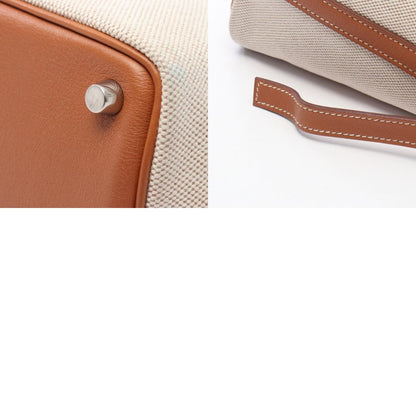 HERMES Picotin PM Toile H Canvas Bag Beige
