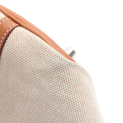 HERMES Picotin PM Toile H Canvas Bag Beige