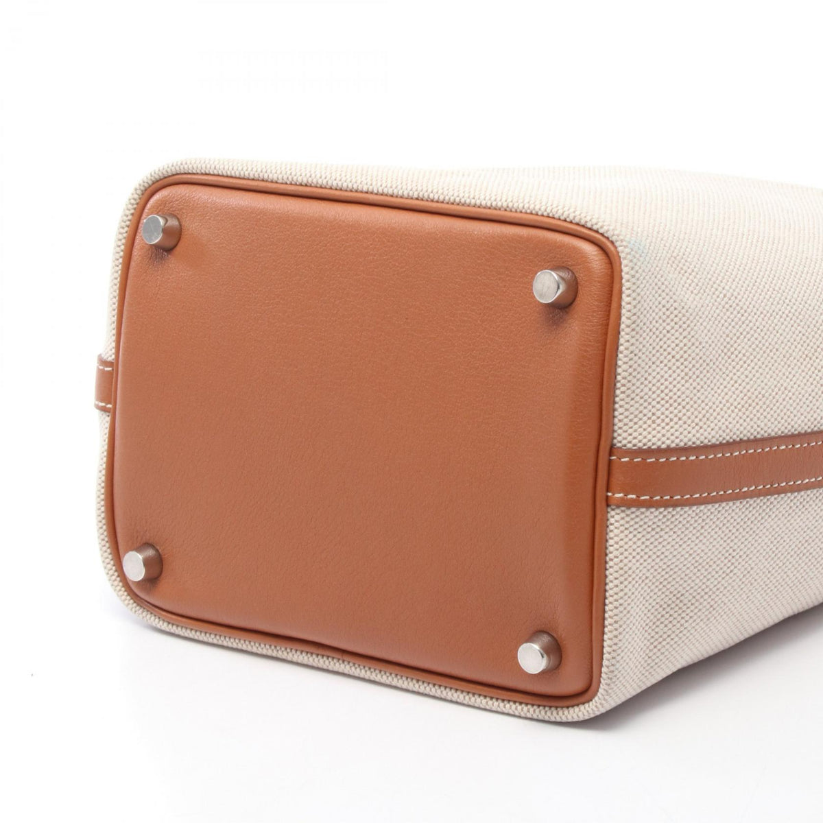 HERMES Picotin PM Toile H Canvas Bag Beige