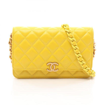 CHANEL Matelasse Lambskin Bag Yellow