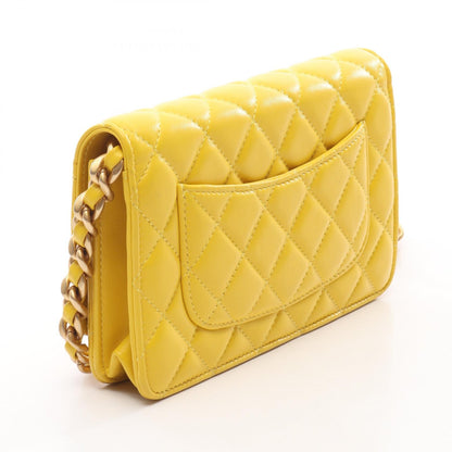 CHANEL Matelasse Lambskin Bag Yellow