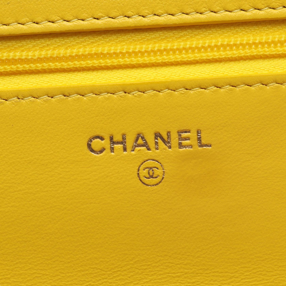 CHANEL Matelasse Lambskin Bag Yellow