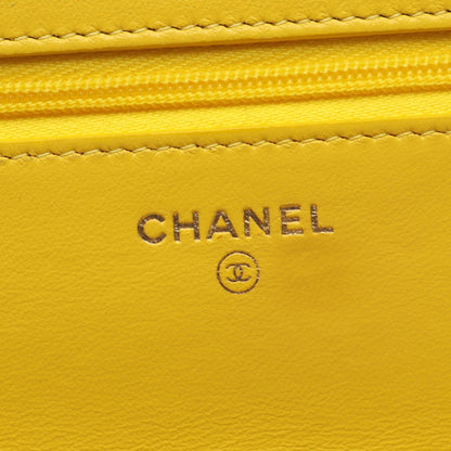 CHANEL Matelasse Lambskin Bag Yellow