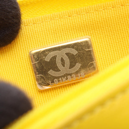 CHANEL Matelasse Lambskin Bag Yellow