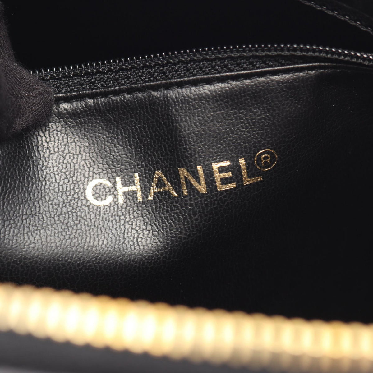 CHANEL Coco Mark Caviar Skin Tote Bag