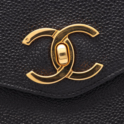 CHANEL Coco Mark Caviar Skin Tote Bag