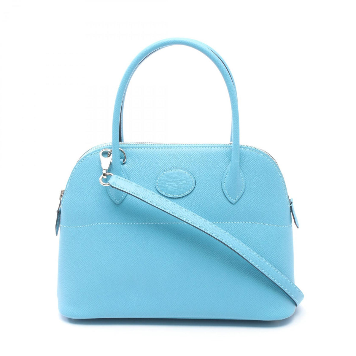 HERMES Bolide 27 Veau Epsom Handbag Blue