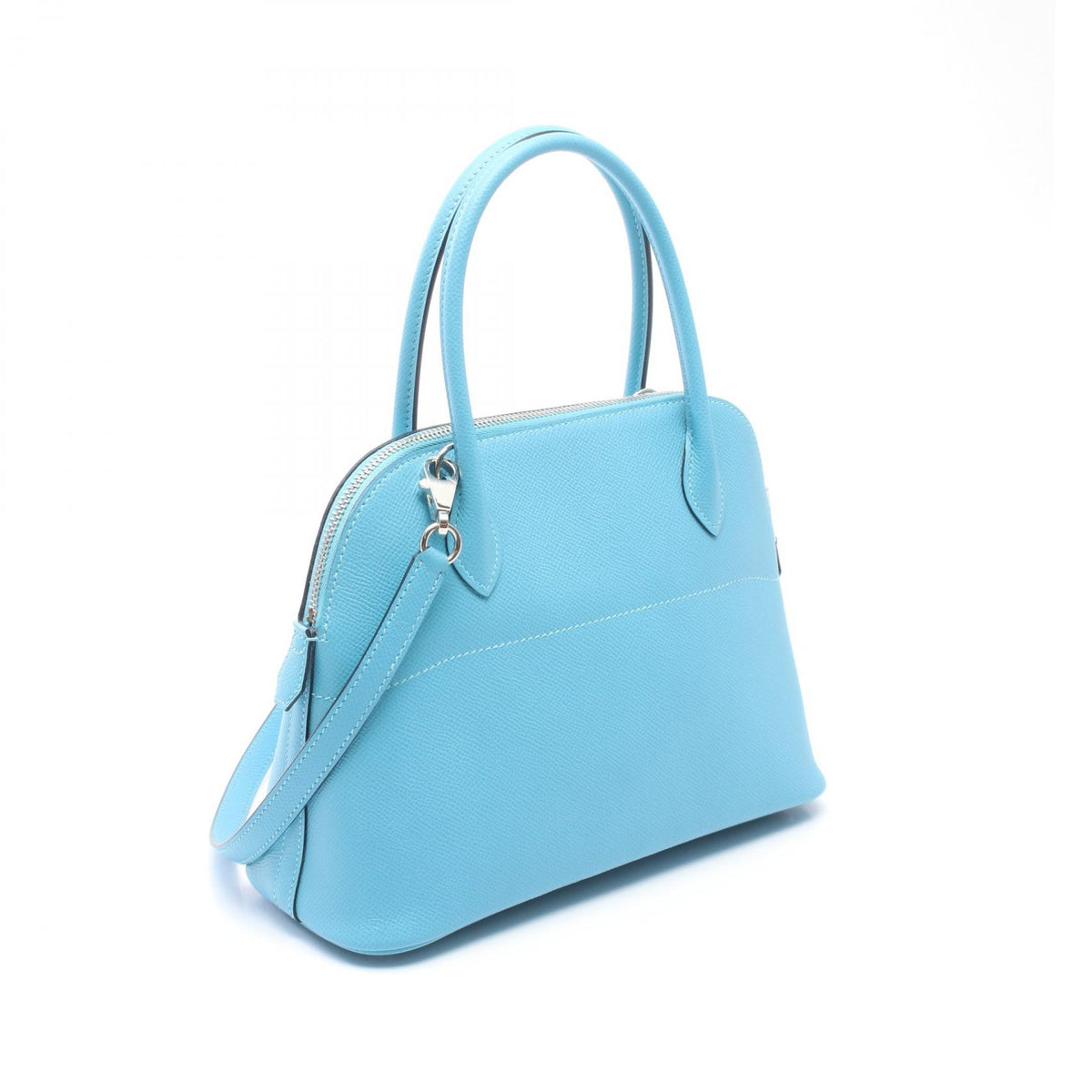 HERMES Bolide 27 Veau Epsom Handbag Blue