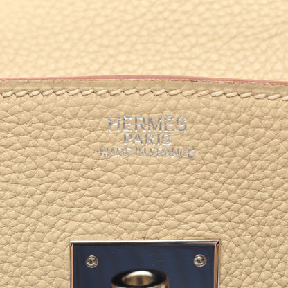 HERMES Birkin 30 Parchment Togo Handle Bag