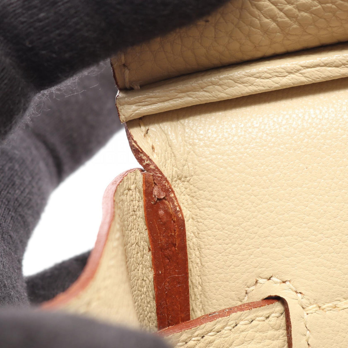 HERMES Birkin 30 Parchment Togo Handle Bag