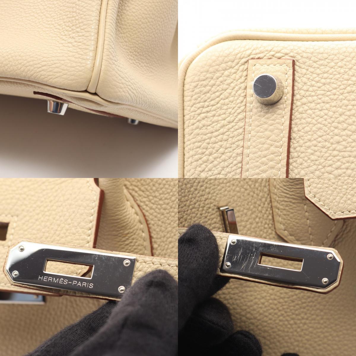HERMES Birkin 30 Parchment Togo Handle Bag