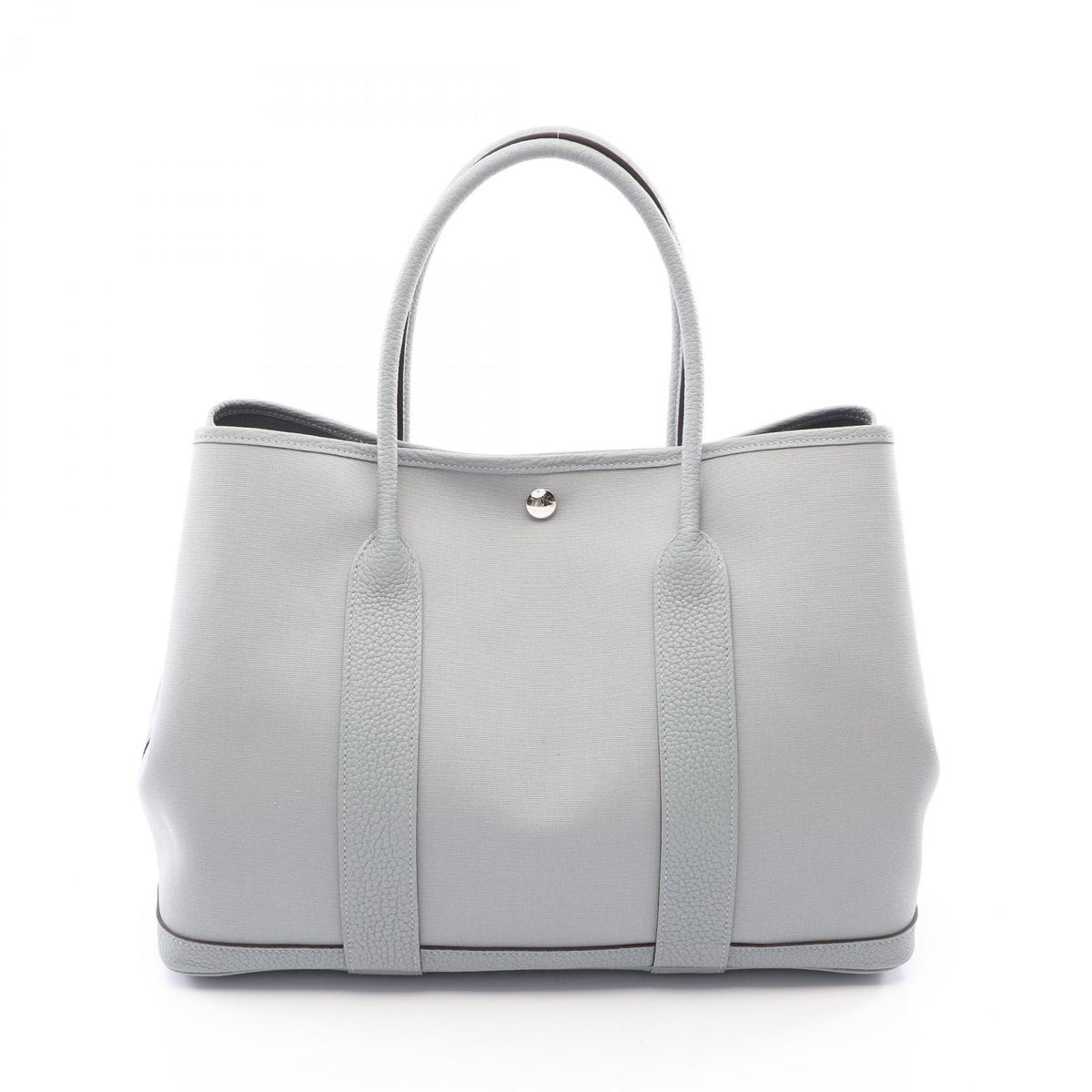 HERMES Garden Party PM Canvas Bag Gray