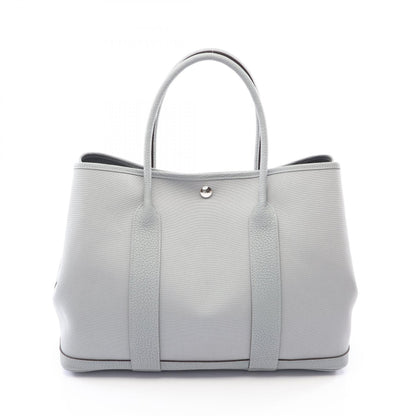 HERMES Garden Party PM Canvas Bag Gray