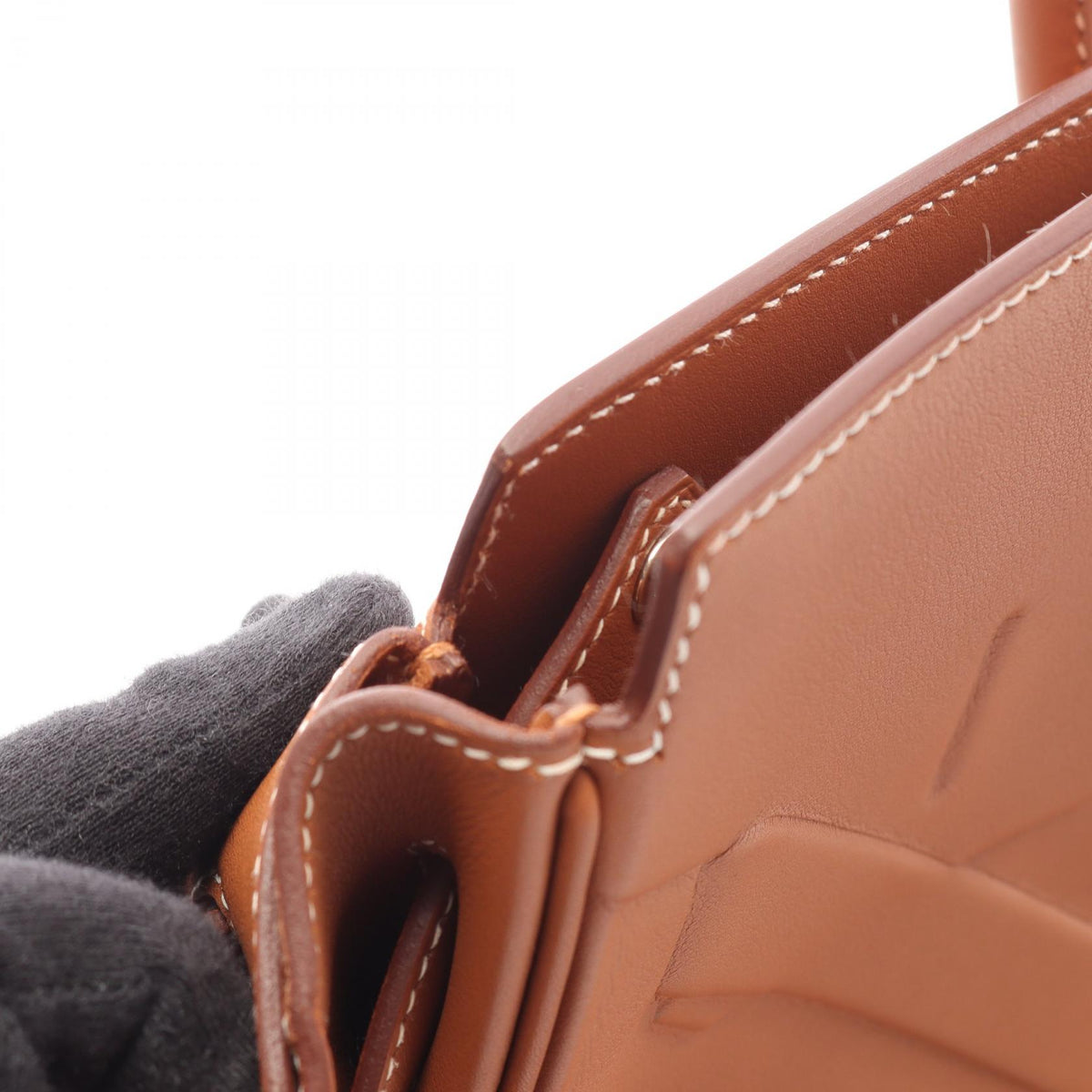 HERMES Shadow Birkin 35 Veau Handle Bag