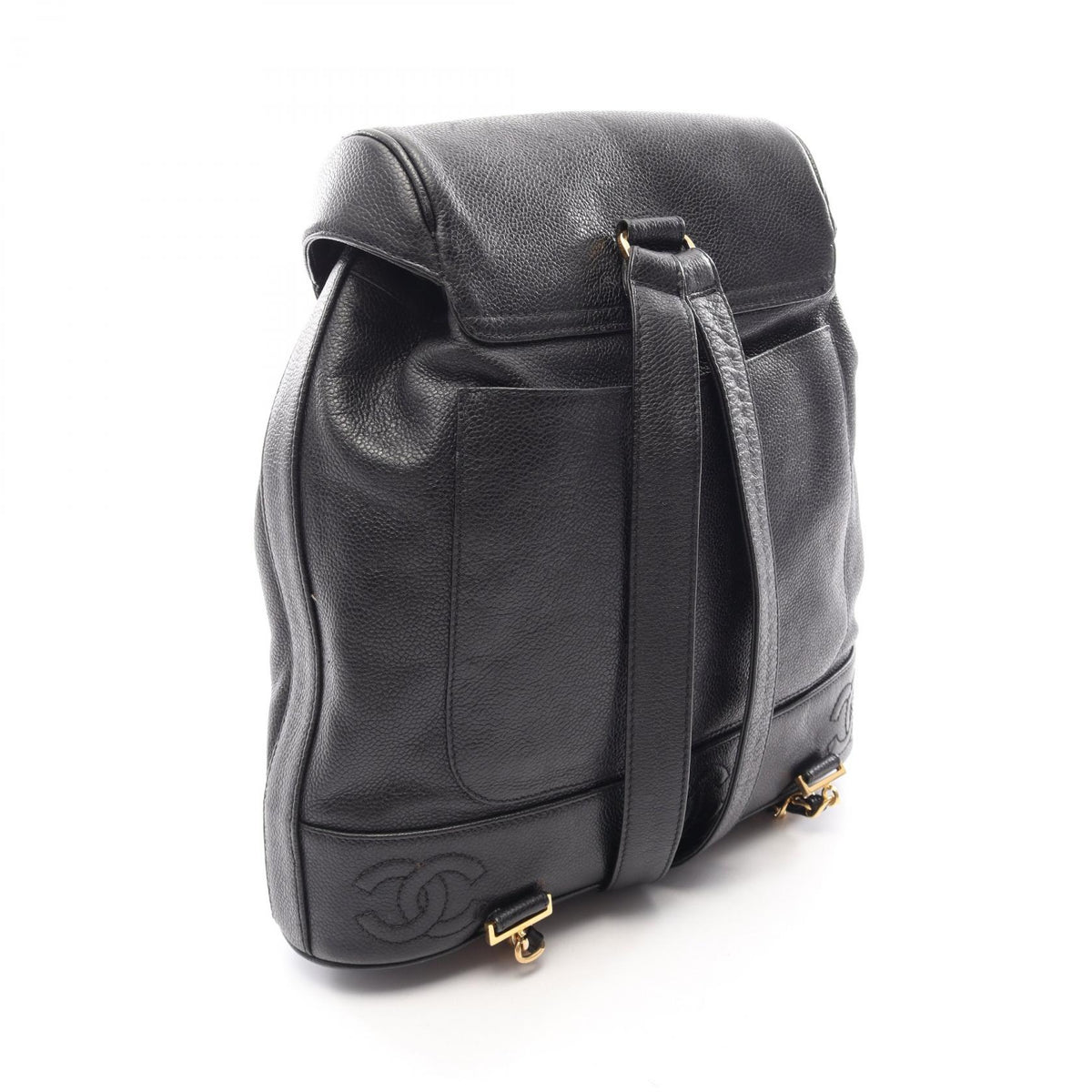 CHANEL Triple CC Caviar Backpack Black