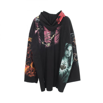 BALENCIAGA LTD Reconstructed Cotton Black Multi Hoodie Size 2