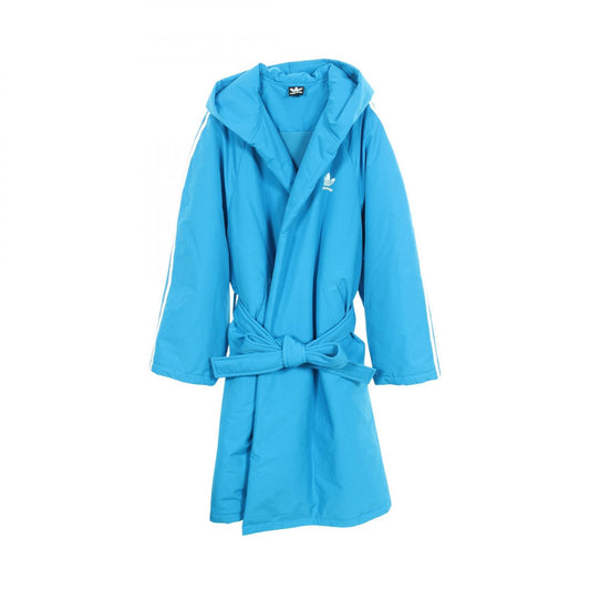 BALENCIAGA x adidas Trefoil Hooded Padded Coat Blue Size L