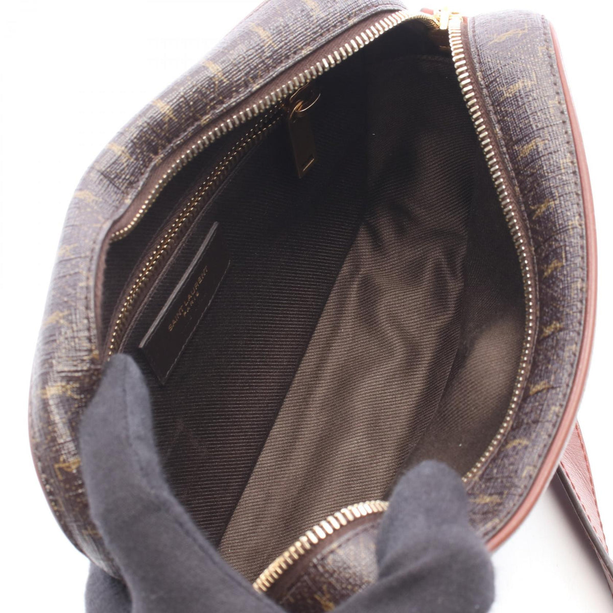 SAINT LAURENT PARIS Monogram PVC Leather Shoulder Bag