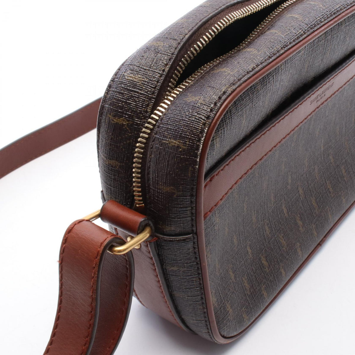 SAINT LAURENT PARIS Monogram PVC Leather Shoulder Bag
