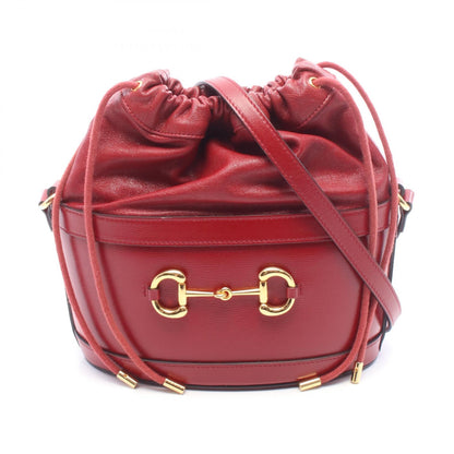 GUCCI Horsebit Leather Bucket Shoulder Bag