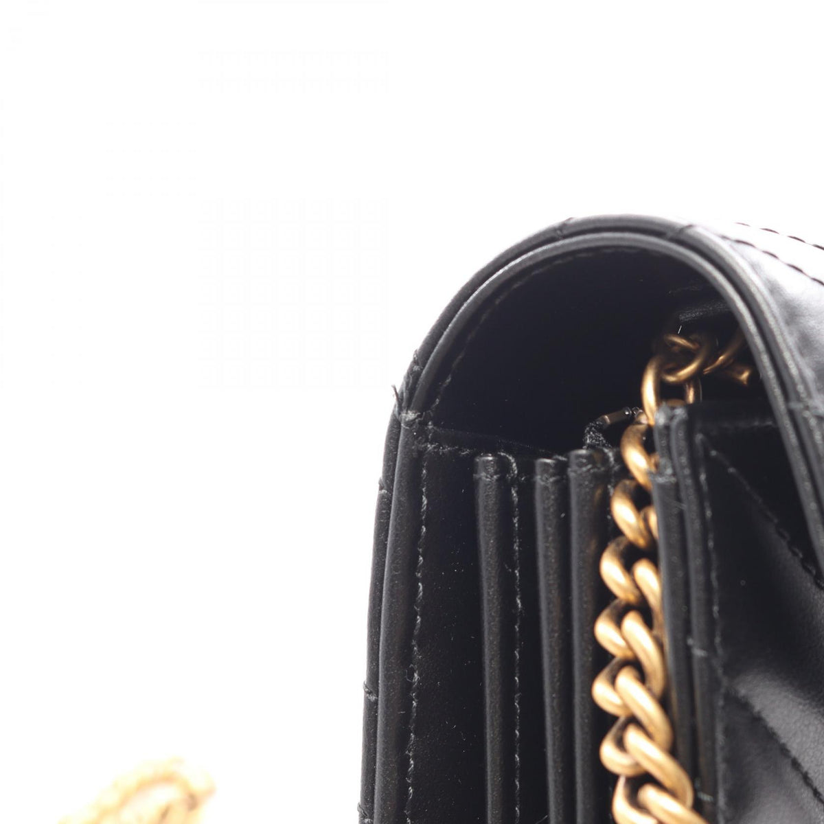 GUCCI GG Marmont Leather Bag Black