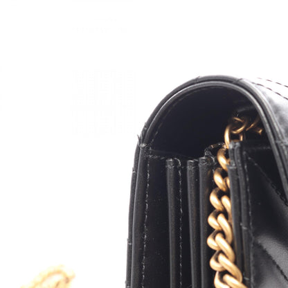 GUCCI GG Marmont Leather Bag Black