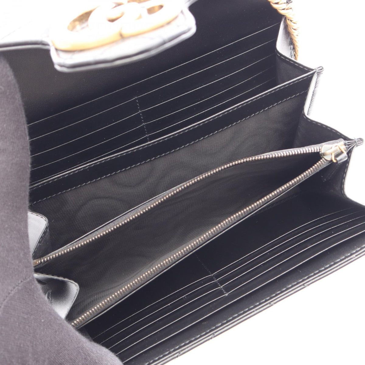 GUCCI GG Marmont Leather Bag Black