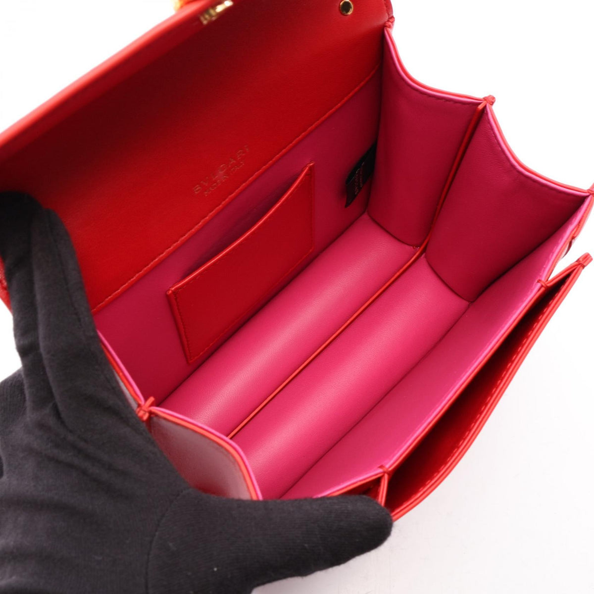 BVLGARI Serpenti Forever 2-Way Handbag Red