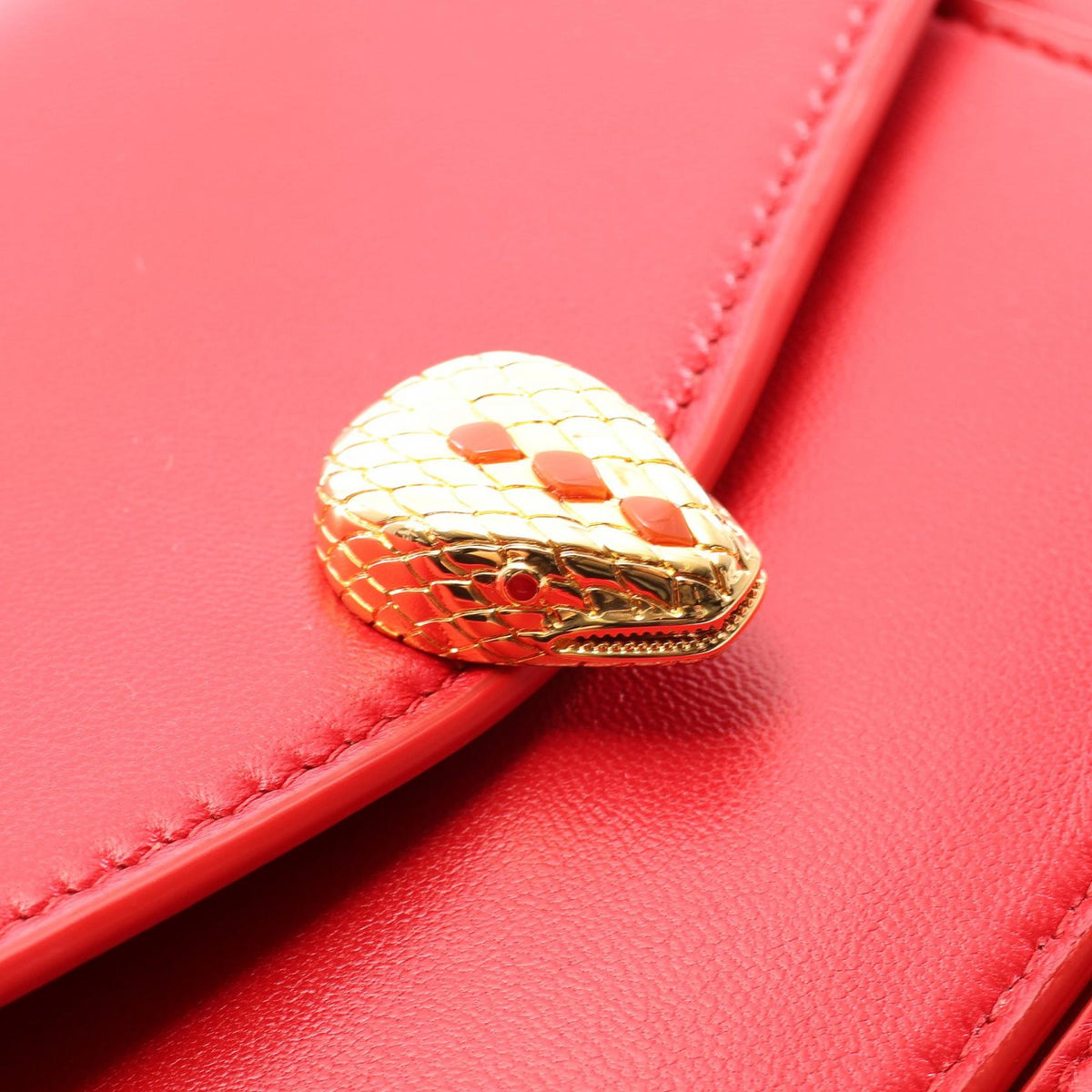 BVLGARI Serpenti Forever 2-Way Handbag Red