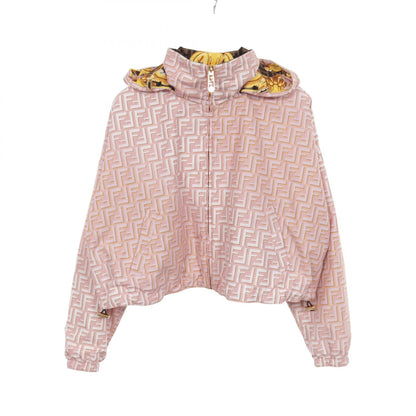 FENDI FENDACE Reversible Nylon Pink Multicolor Jacket Size XS