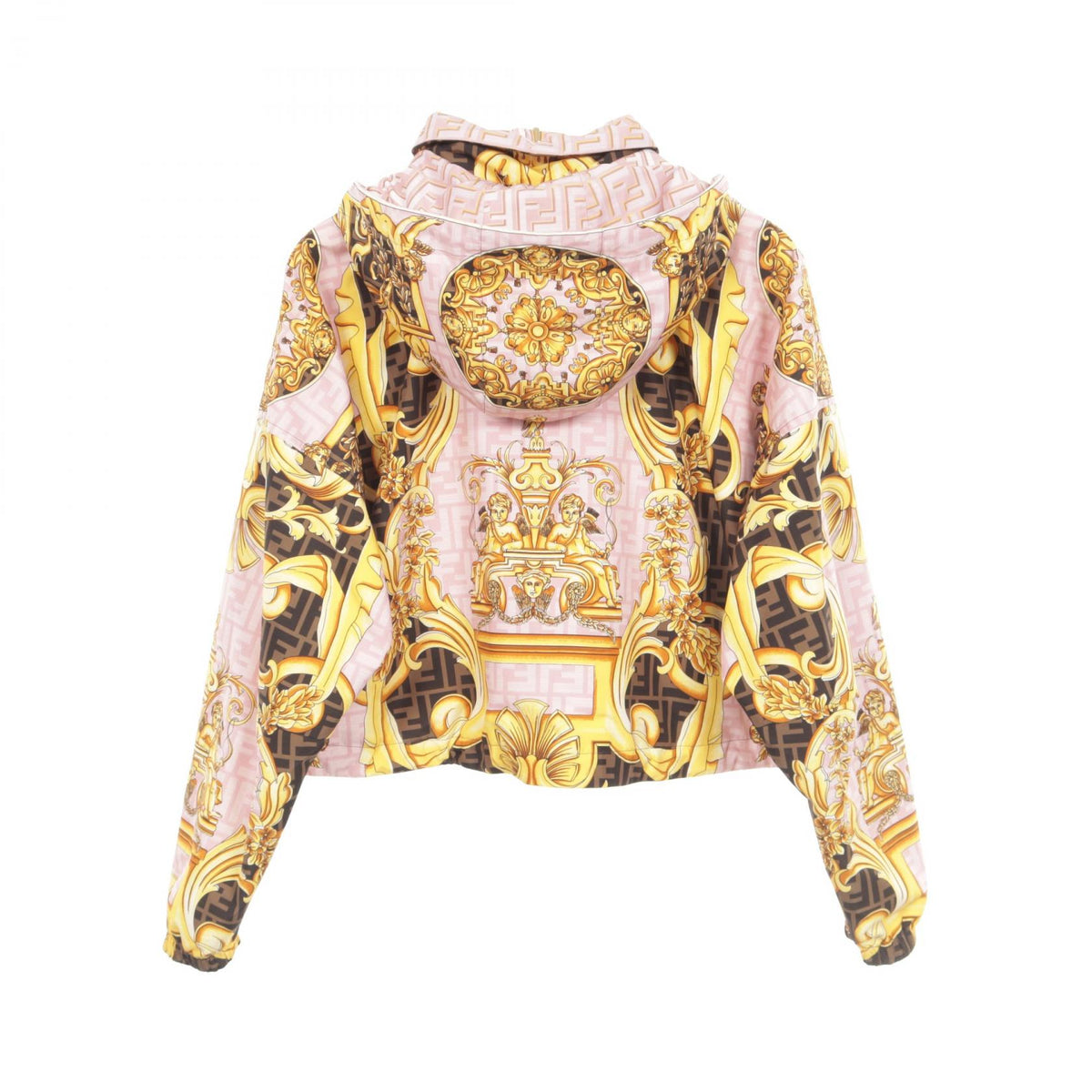 FENDI FENDACE Reversible Nylon Pink Multicolor Jacket Size XS