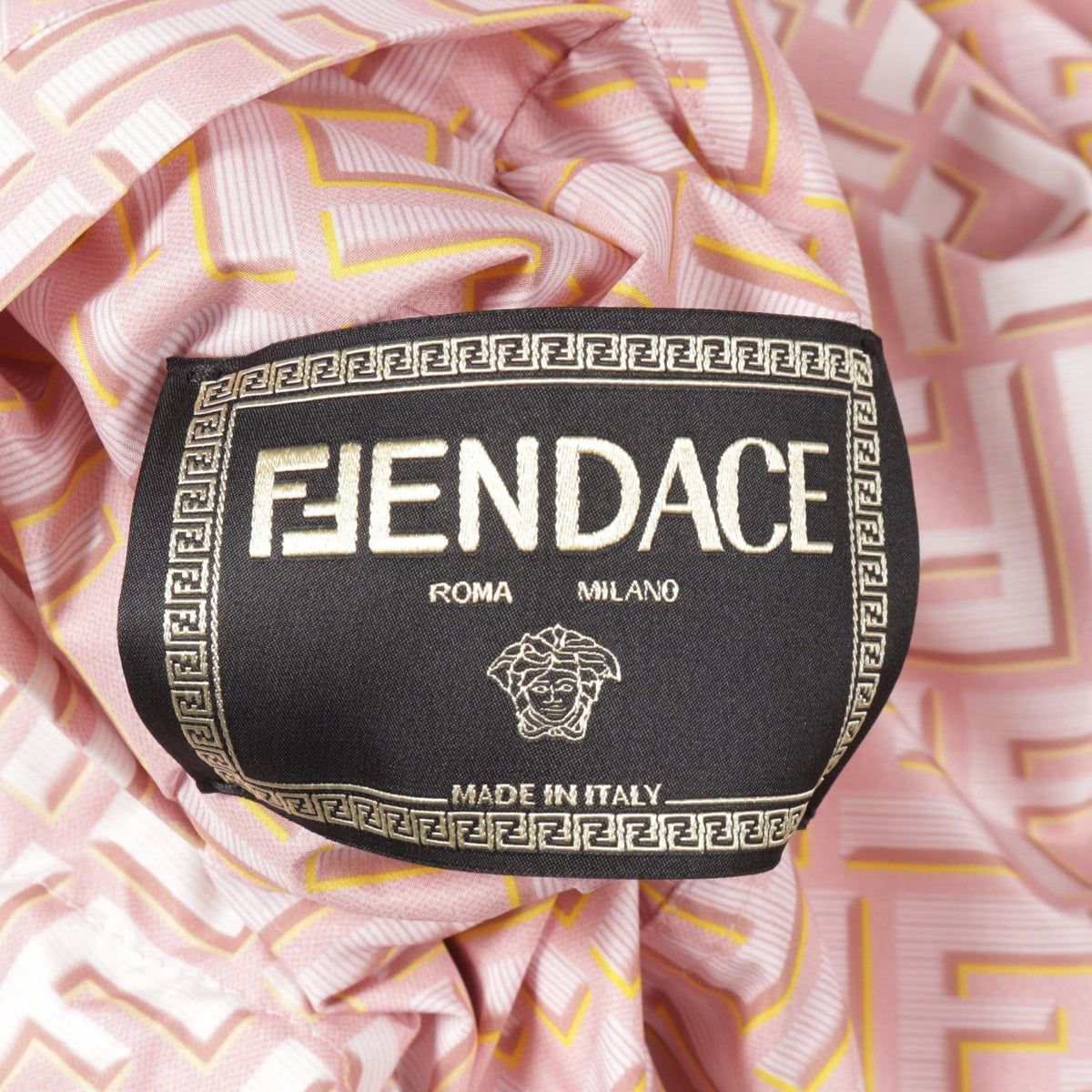 FENDI FENDACE Reversible Nylon Pink Multicolor Jacket Size XS
