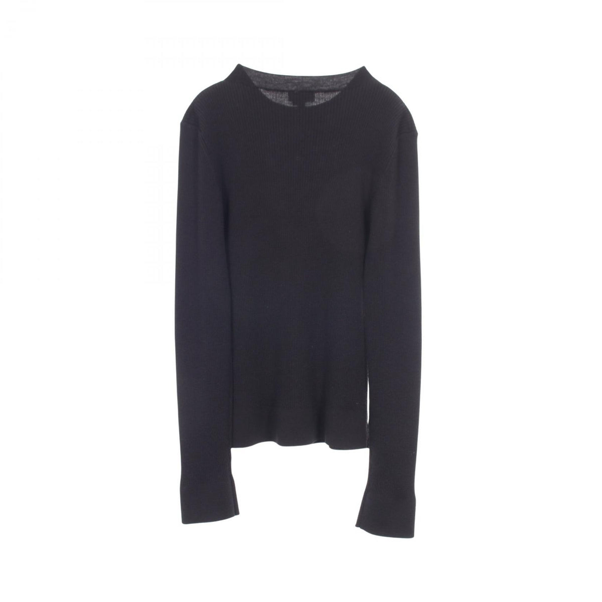 CHANEL Coco Mark Ribbon Rib Knit Sweater Size 40
