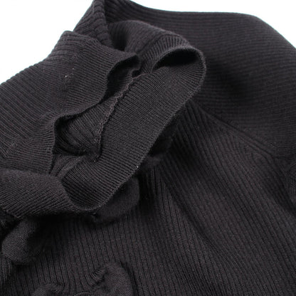 CHANEL Coco Mark Ribbon Rib Knit Sweater Size 40