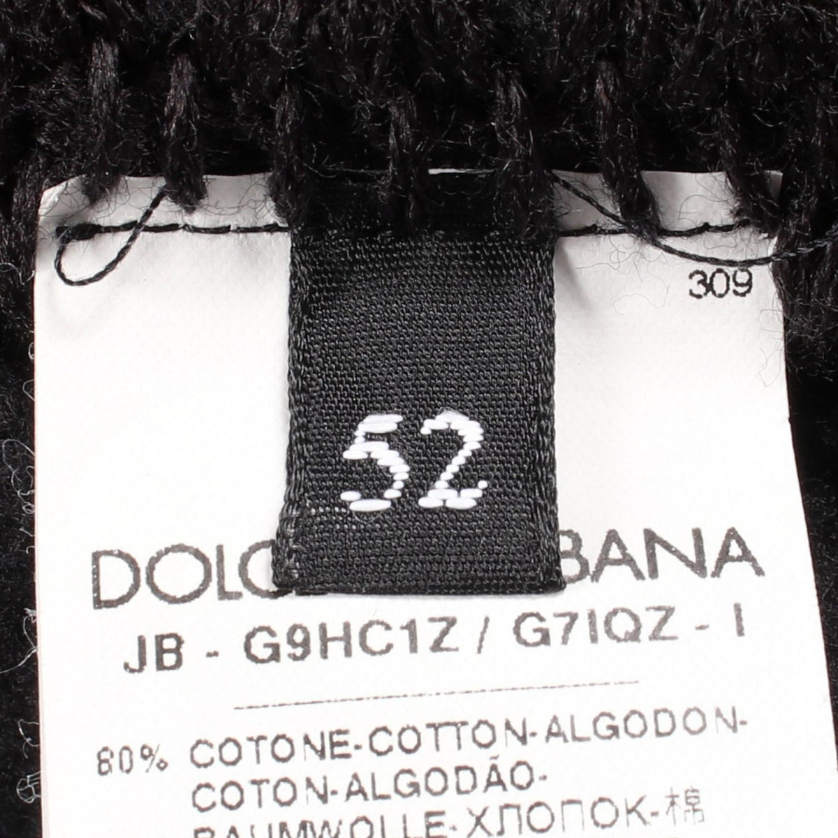 DOLCE & GABBANA Seahorse Beaded Sweatshirt Black Size 52
