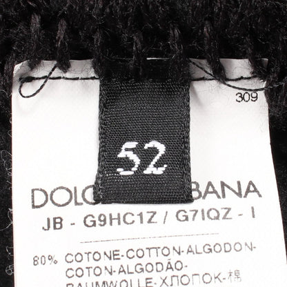 DOLCE & GABBANA Seahorse Beaded Sweatshirt Black Size 52