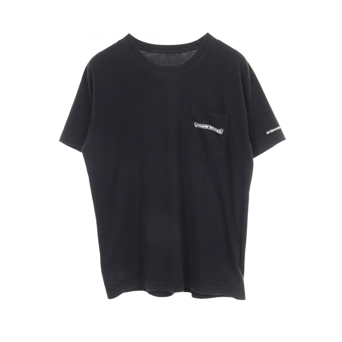CHROME HEARTS Scroll Label Cotton T-Shirt Black Size L