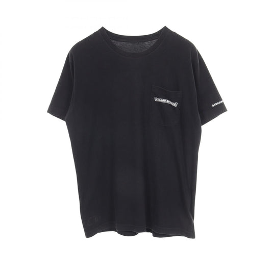 CHROME HEARTS Scroll Label Cotton T-Shirt Black Size L