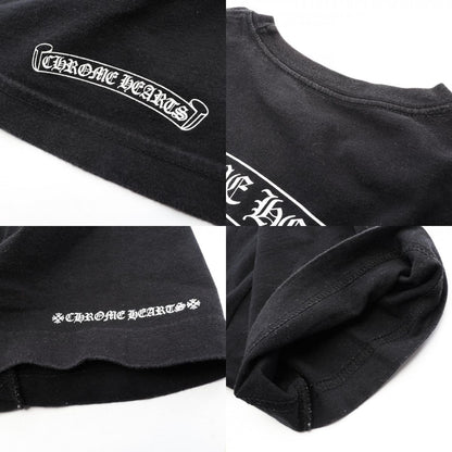 CHROME HEARTS Scroll Label Cotton T-Shirt Black Size L