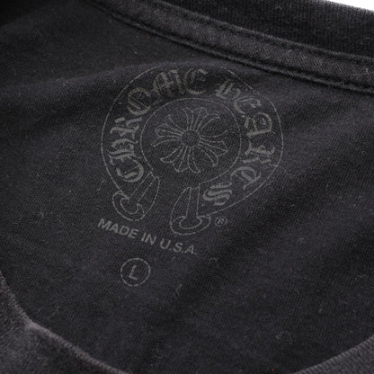 CHROME HEARTS Scroll Label Cotton T-Shirt Black Size L